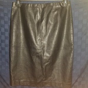 Ann Taylor black leather skirt women's Sz 10